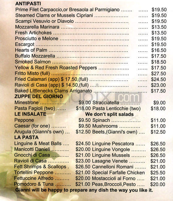 Peppone - Los Angeles, CA menu_pic
