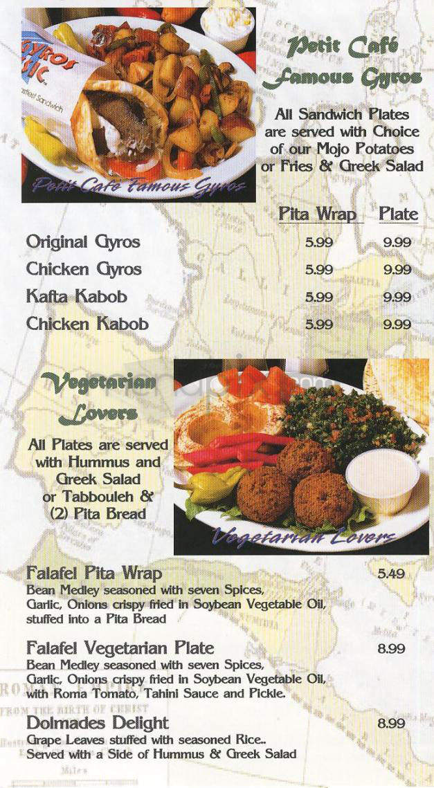 Petit Cafe - El Segundo, CA menu_pic