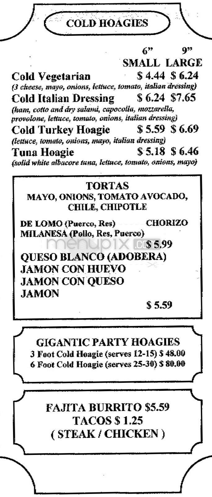 Philadelphia Steak & Hoagie - North Hollywood, CA menu_pic