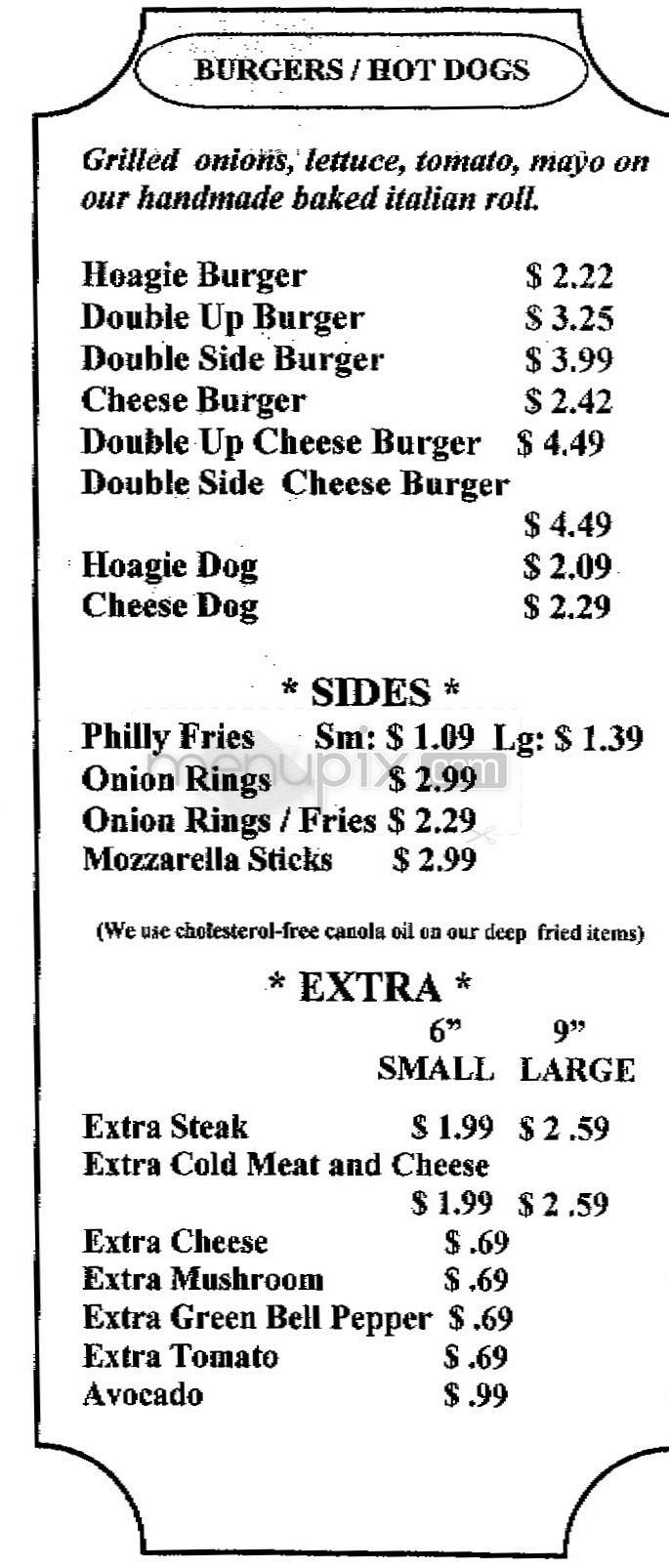 Philadelphia Steak & Hoagie - North Hollywood, CA menu_pic
