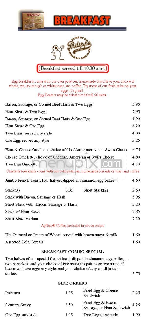 Philippe - Los Angeles, CA menu_pic