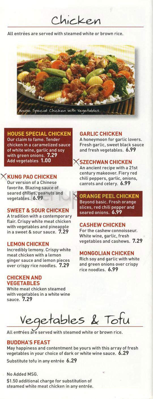 Pick Up Stix Fresh Asian Flavors - Hermosa Beach, CA menu_pic