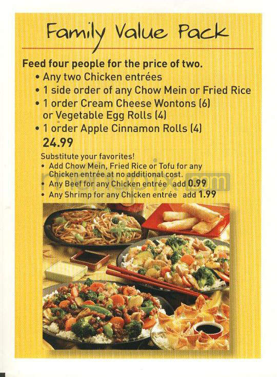 Pick Up Stix Fresh Asian Flavors - Hermosa Beach, CA menu_pic