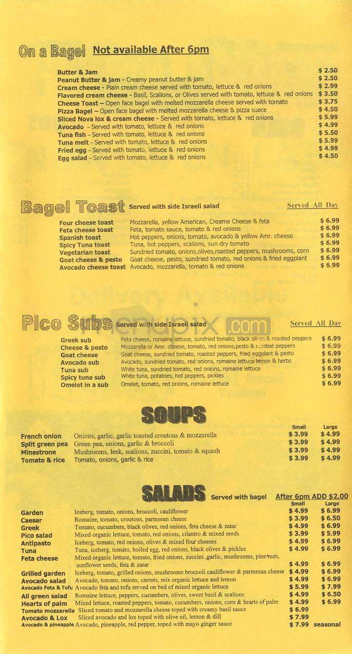 Pico Cafe - Los Angeles, CA menu_pic