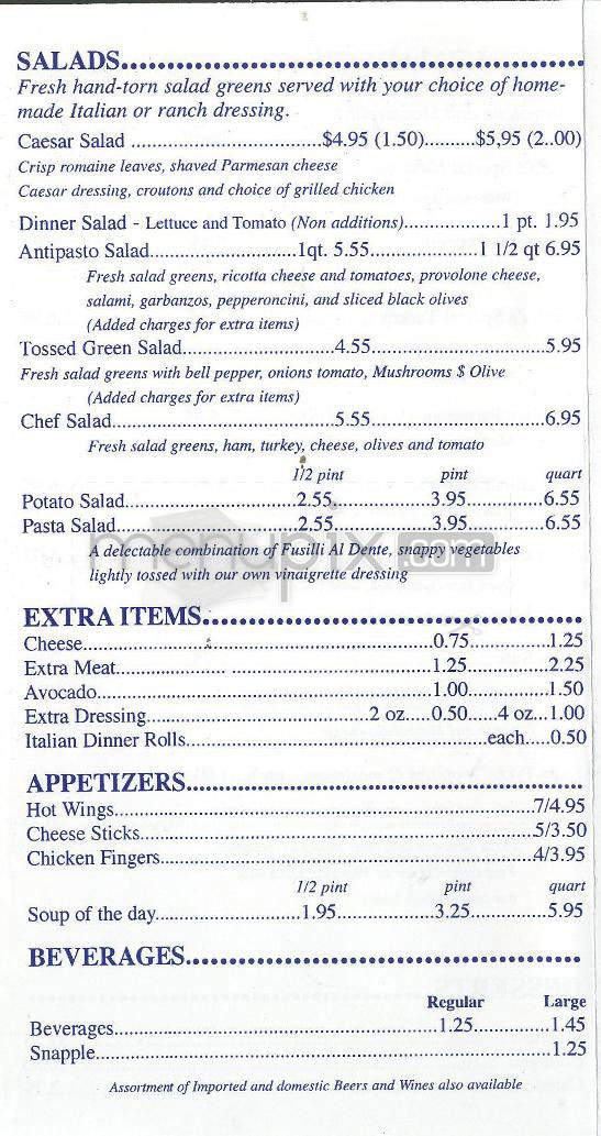 Pietro's Pizza - Pasadena, CA menu_pic