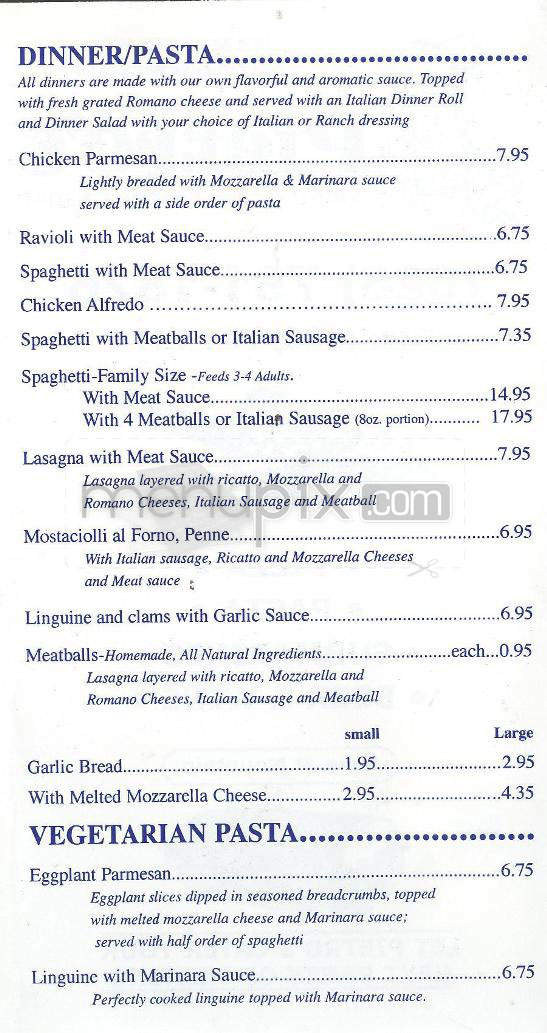 Pietro's Pizza - Pasadena, CA menu_pic