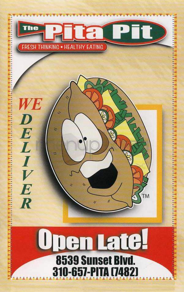 Pita Pit - West Hollywood, CA menu_pic