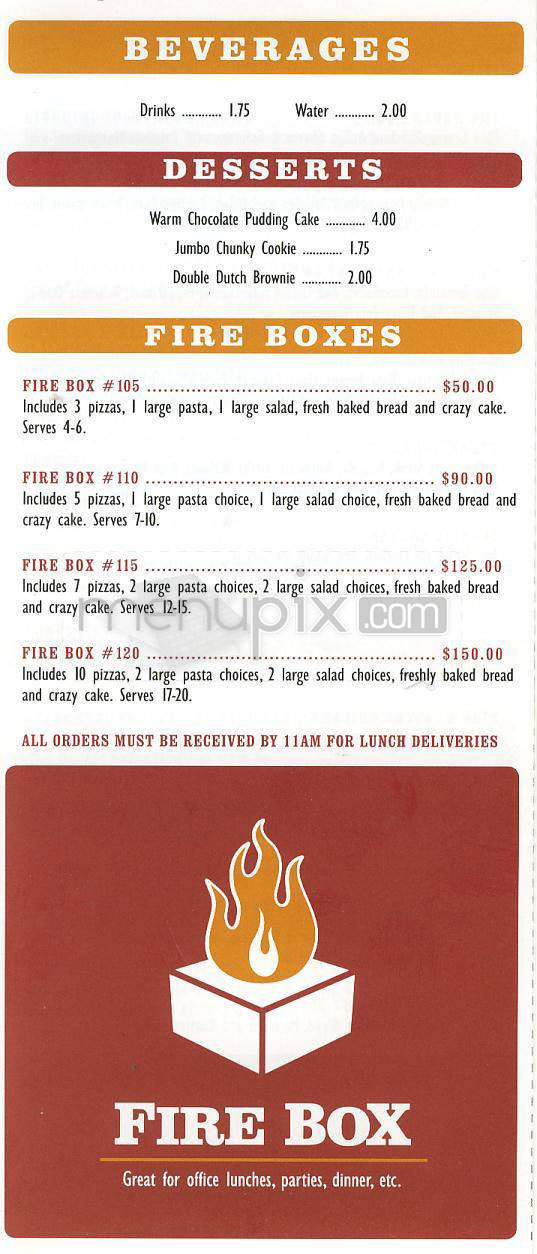 Pitfire Pizza Company - Los Angeles, CA menu_pic