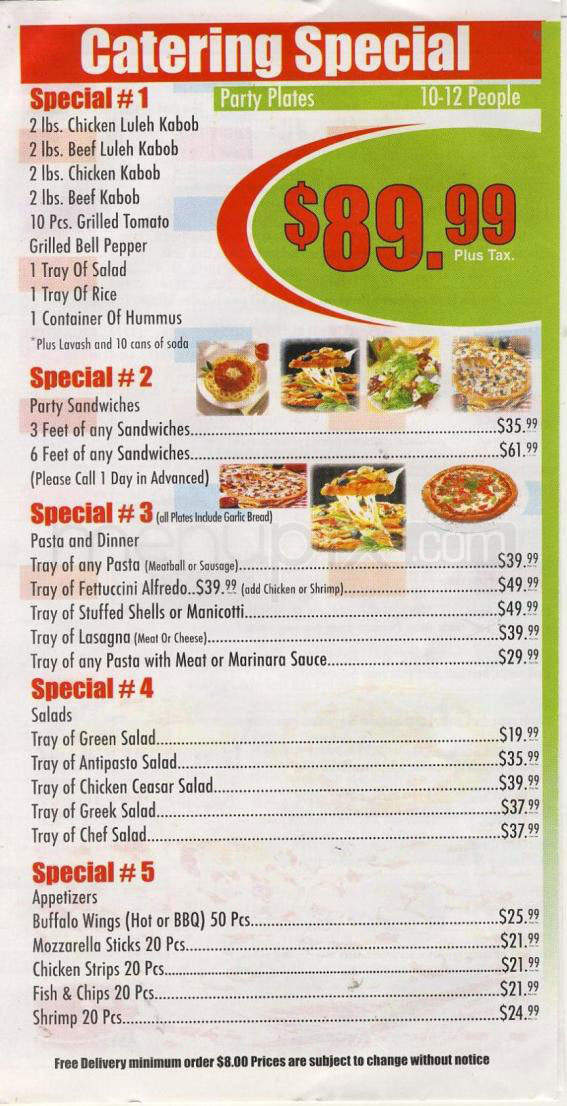 Pizza Land - Valley Village, CA menu_pic