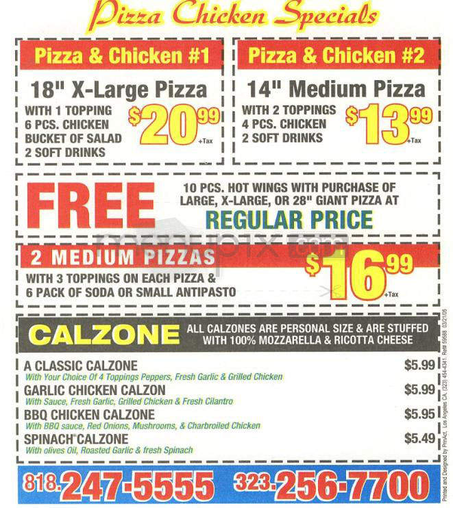 Pizza Boy - Glendale, CA menu_pic