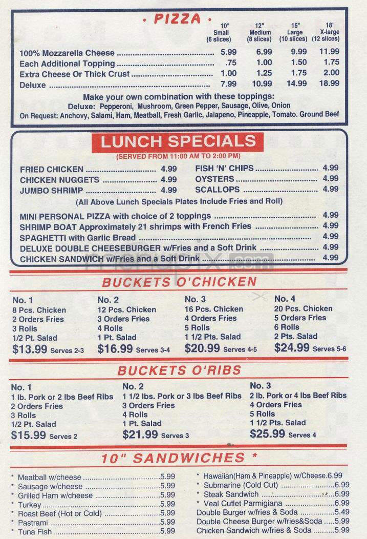 Pizza Man He Delivers - Burbank, CA menu_pic