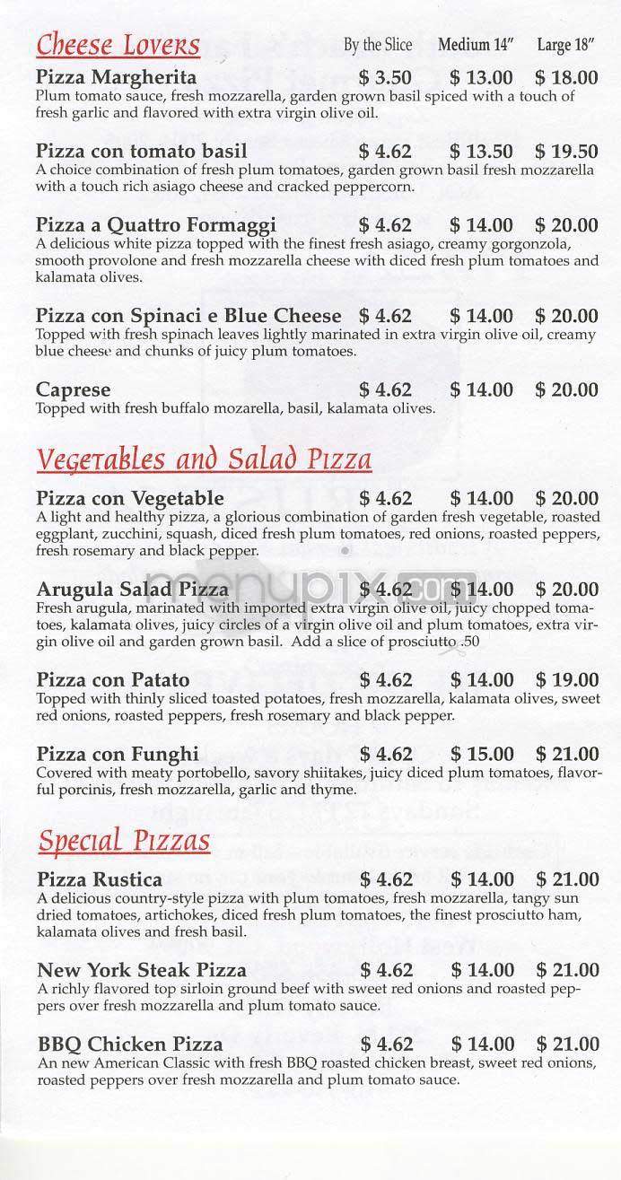 Pizza Rustica - Beverly Hills, CA menu_pic
