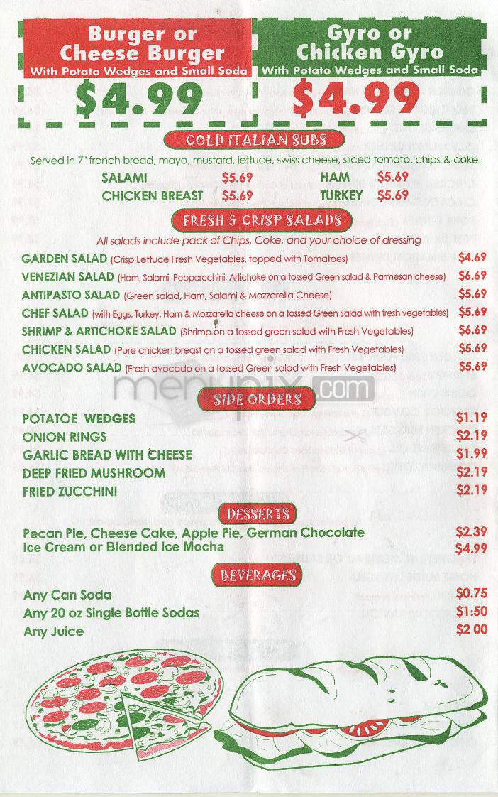 Pizza Venezia - Van Nuys, CA menu_pic