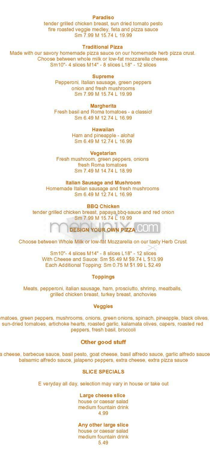 Pizzetta - West Hollywood, CA menu_pic