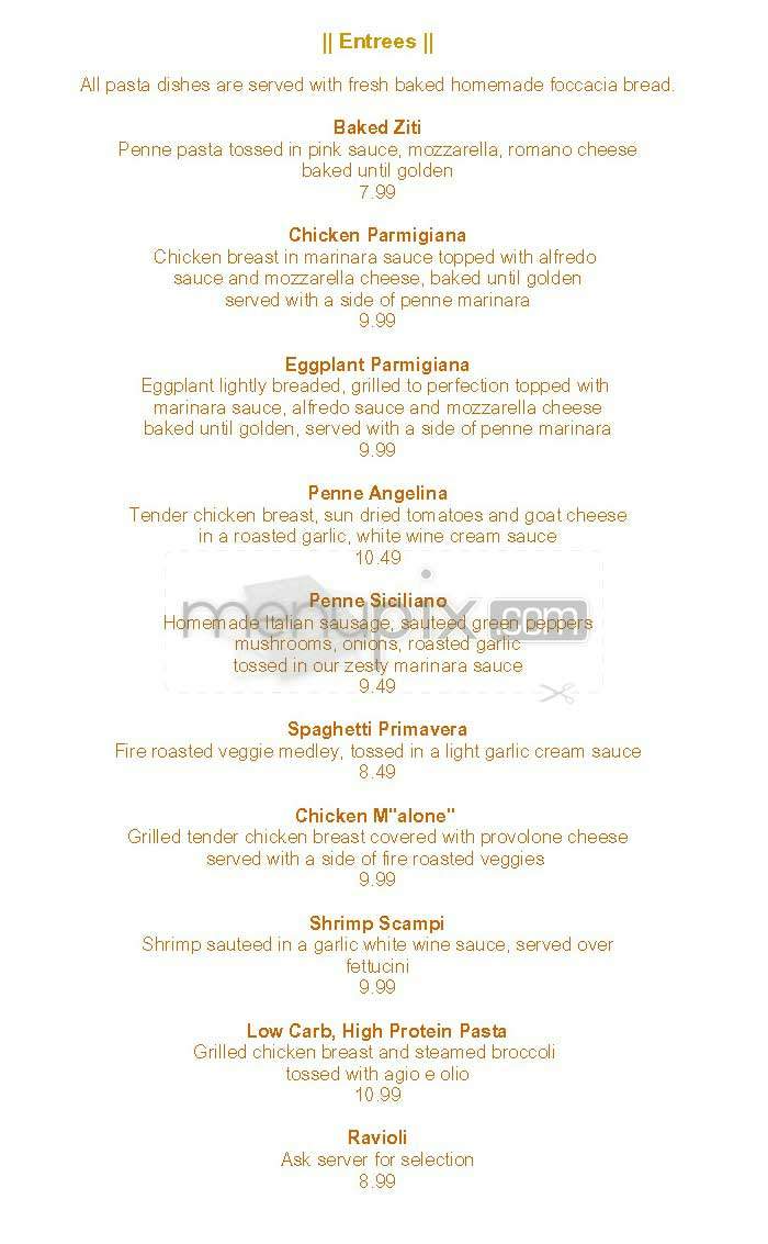 Pizzetta - West Hollywood, CA menu_pic