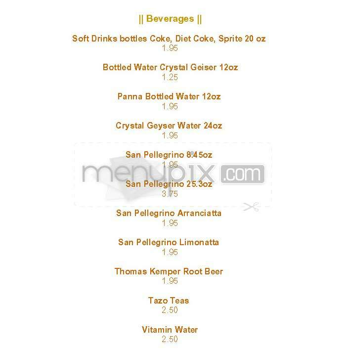 Pizzetta - West Hollywood, CA menu_pic