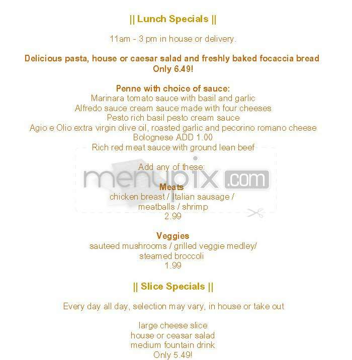 Pizzetta - West Hollywood, CA menu_pic