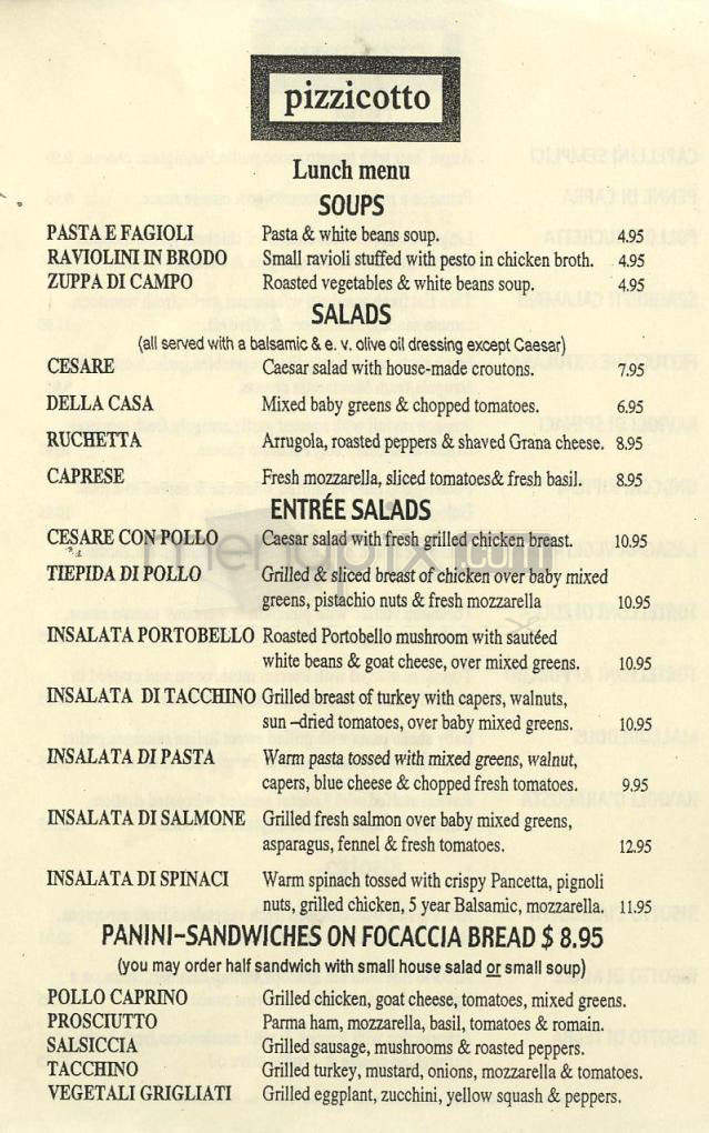 Pizzicotto - Los Angeles, CA menu_pic