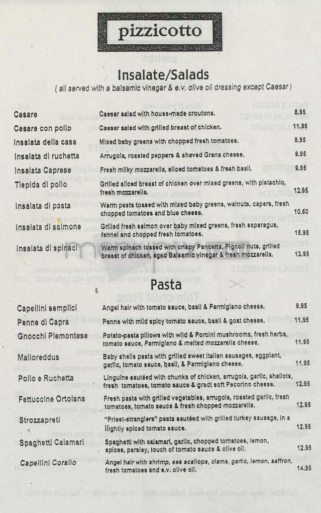 Pizzicotto - Los Angeles, CA menu_pic