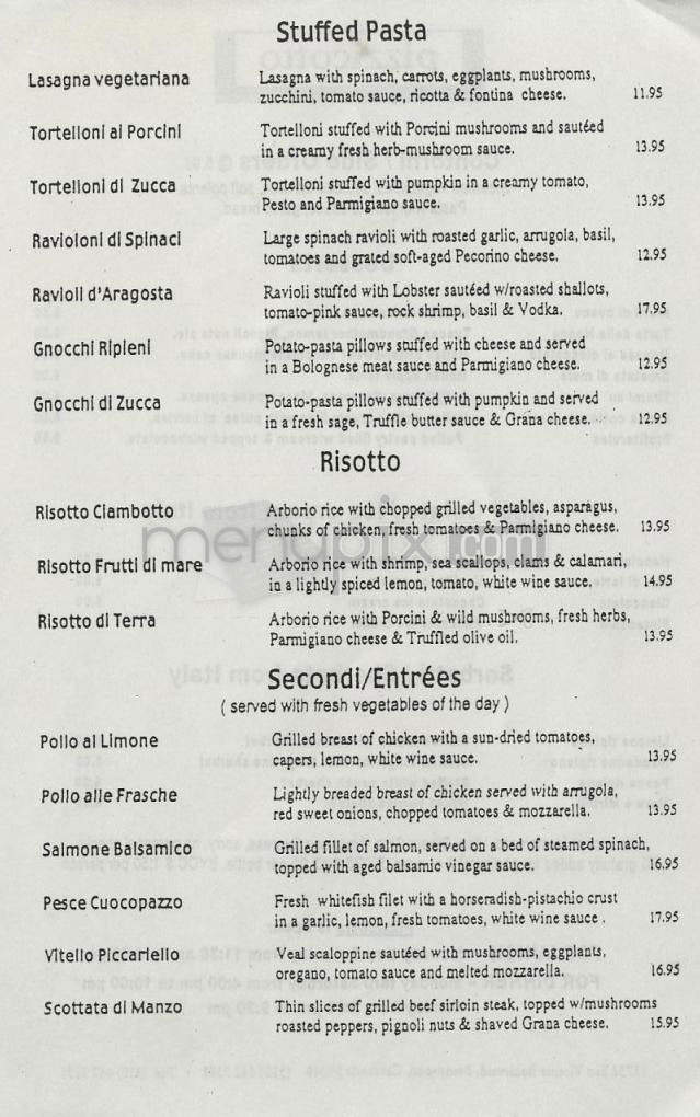 Pizzicotto - Los Angeles, CA menu_pic
