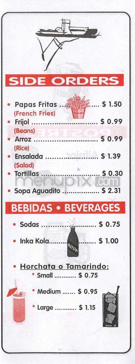 Pollos El Brasero - Los Angeles, CA menu_pic