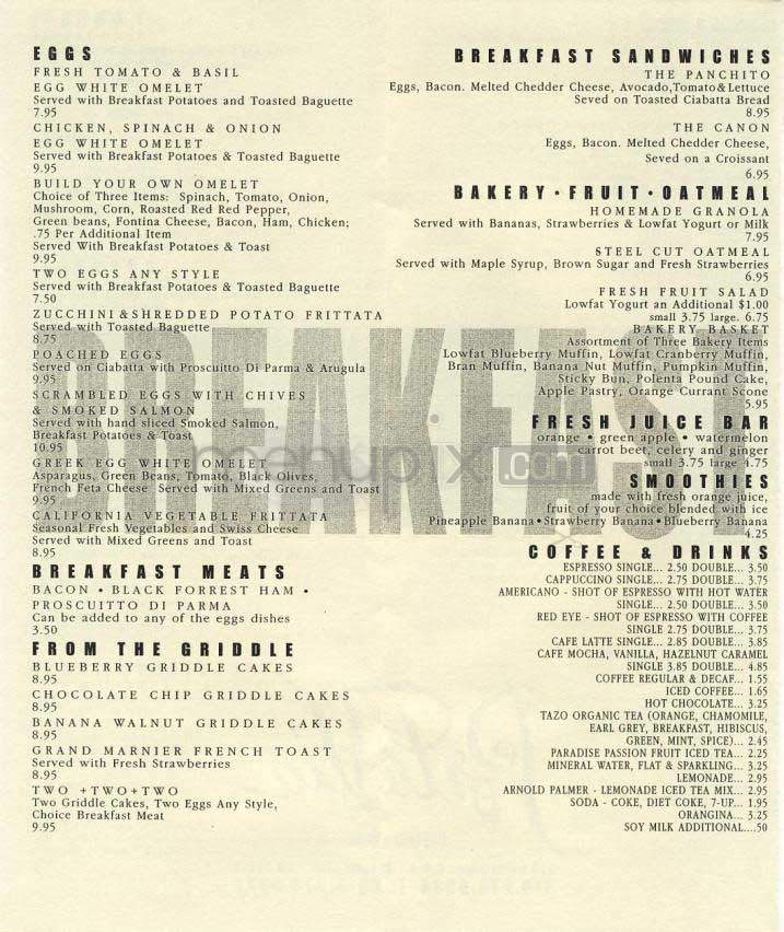 Porta Via - Beverly Hills, CA menu_pic