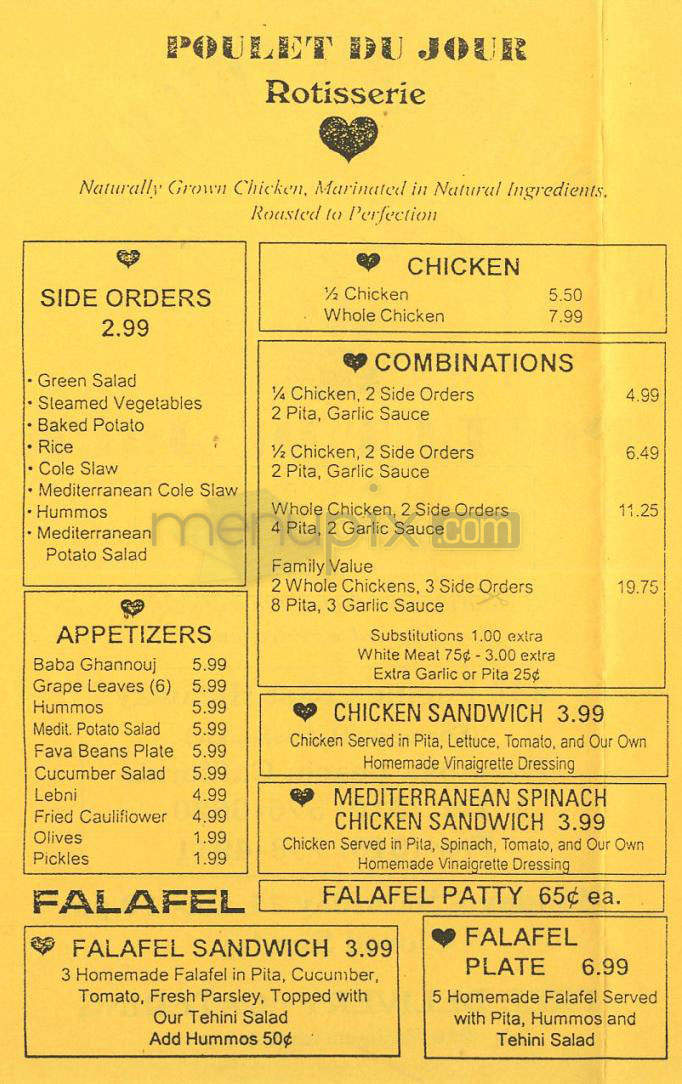 Poulet Du Jour - Hermosa Beach, CA menu_pic