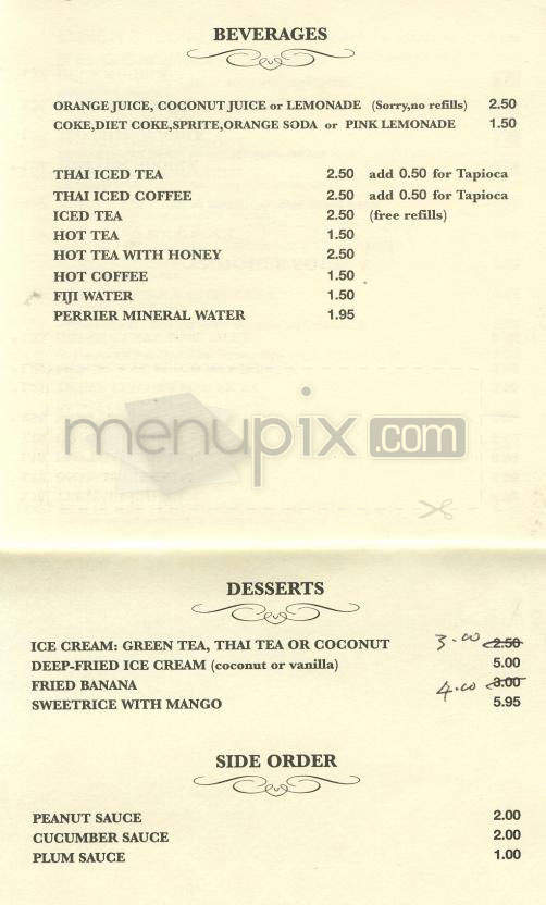President Thai - Pasadena, CA menu_pic