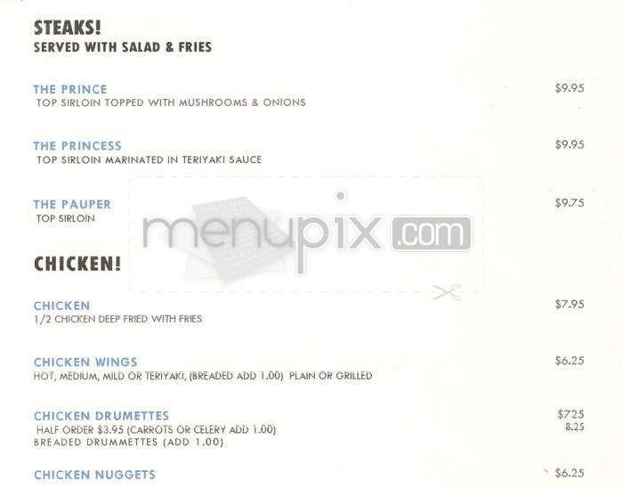 Prince O' Whales - Playa Del Rey, CA menu_pic