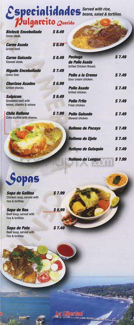 Pulgarsito Quierido - Los Angeles, CA menu_pic
