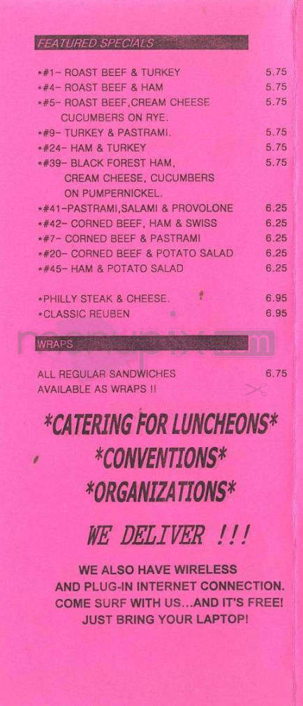 Pumpernickel Delicatessen - Pasadena, CA menu_pic