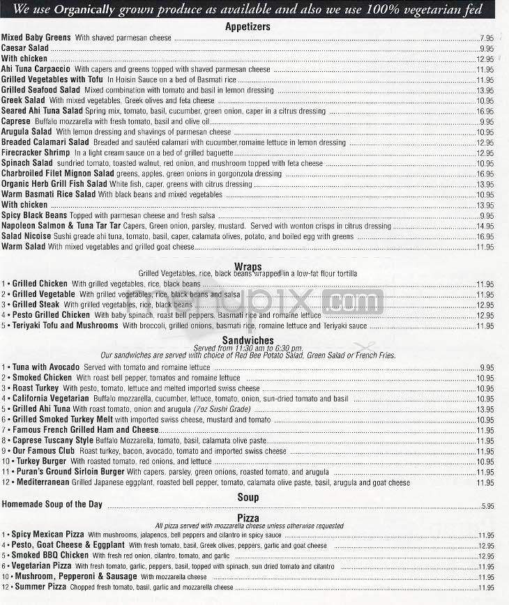 Puran's - Los Angeles, CA menu_pic