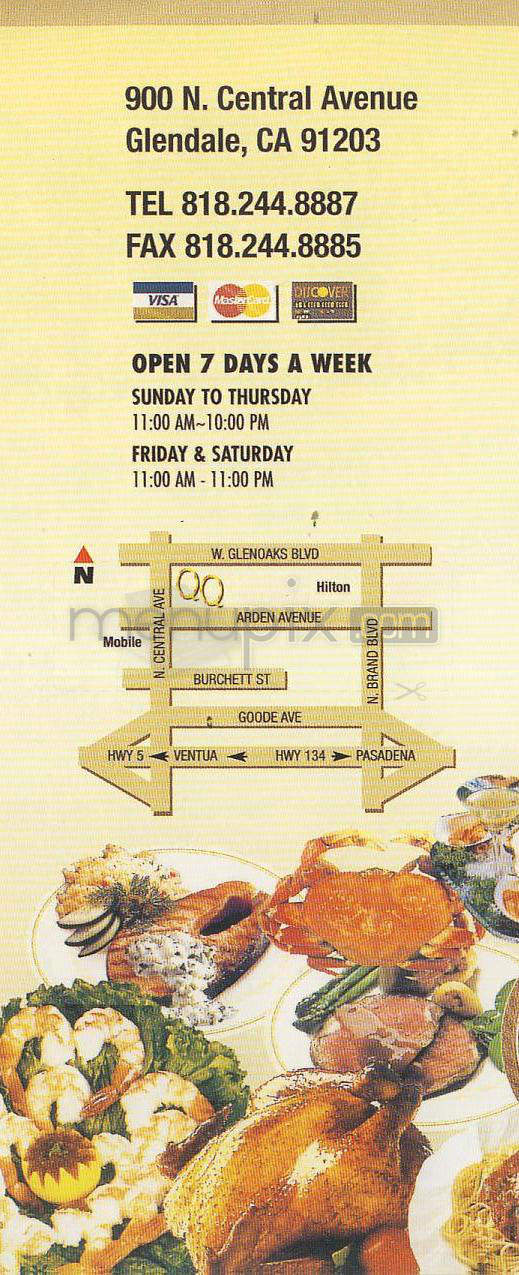 QQ Buffet & Grill - Glendale, CA menu_pic