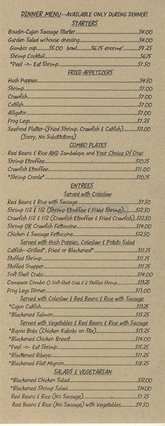 Rajin Cajun - Hermosa Beach, CA menu_pic