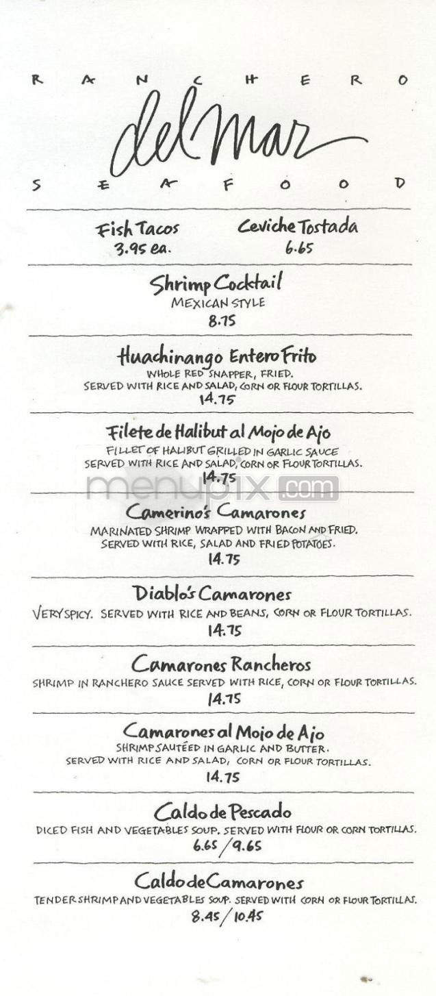 Ranchero Mexican Food - Pasadena, CA menu_pic
