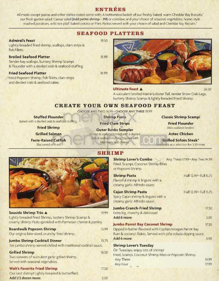Red Lobster - Canoga Park, CA menu_pic