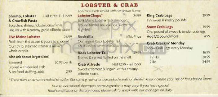 Red Lobster - Canoga Park, CA menu_pic