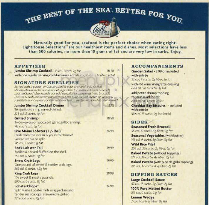 Red Lobster - Canoga Park, CA menu_pic