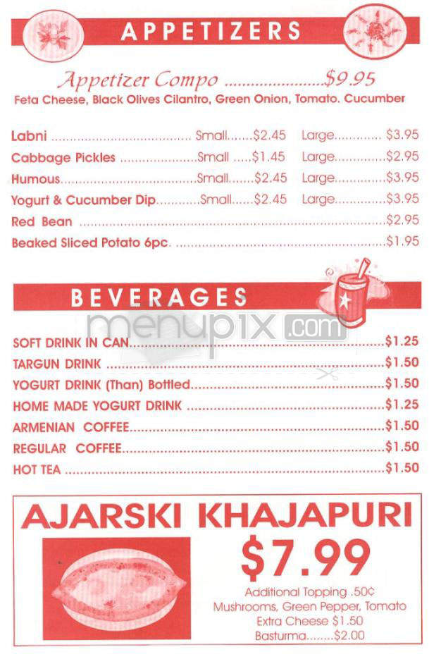 Red Top Burger - Glendale, CA menu_pic