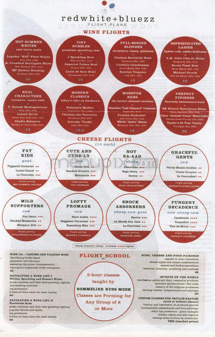redwhite+bluezz - Pasadena, CA menu_pic