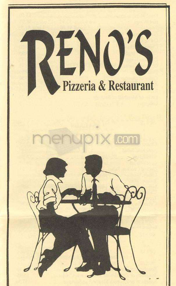 Reno's Pizzeria & Restaurant - Studio City, CA menu_pic