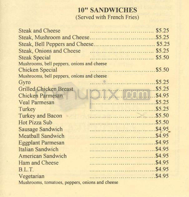 Reno's Pizzeria & Restaurant - Studio City, CA menu_pic