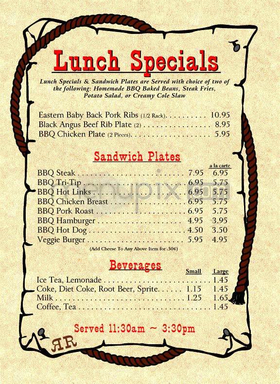 Rib Ranch Barbeque - Woodland Hills, CA menu_pic