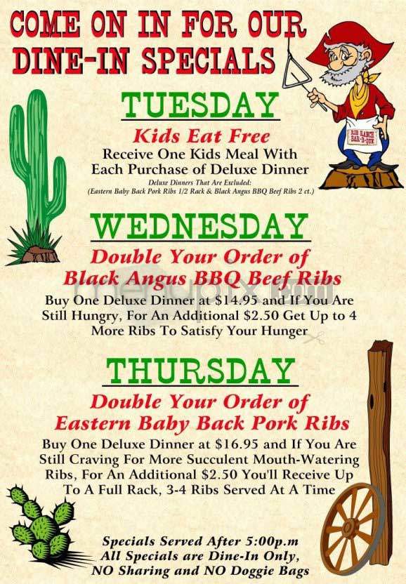 Rib Ranch Barbeque - Woodland Hills, CA menu_pic