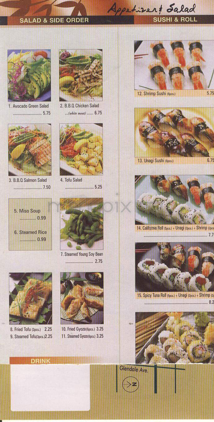 Rainbow Sushi & Teriyaki - Glendale, CA menu_pic
