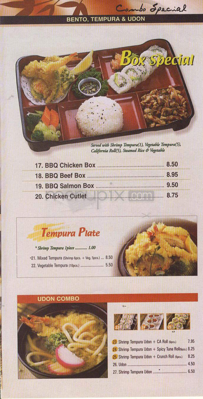 Rainbow Sushi & Teriyaki - Glendale, CA menu_pic
