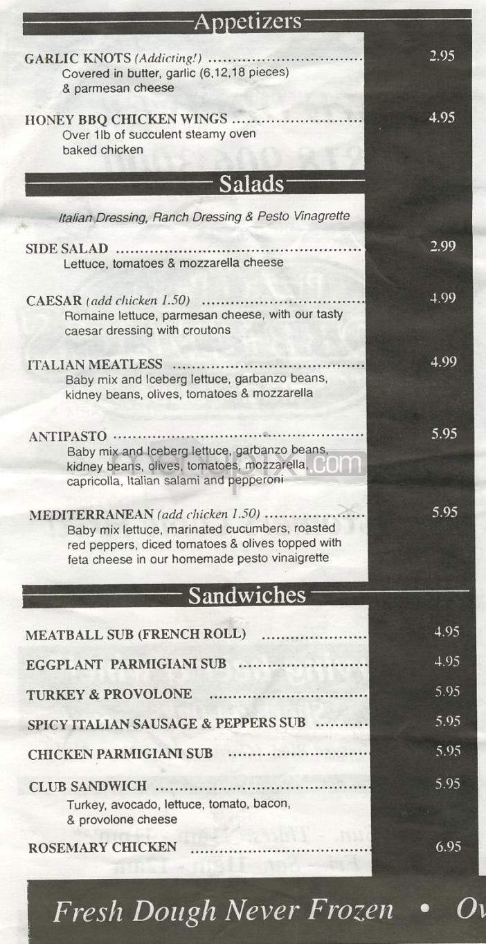 Robbie Mac's Pizza - Sherman Oaks, CA menu_pic