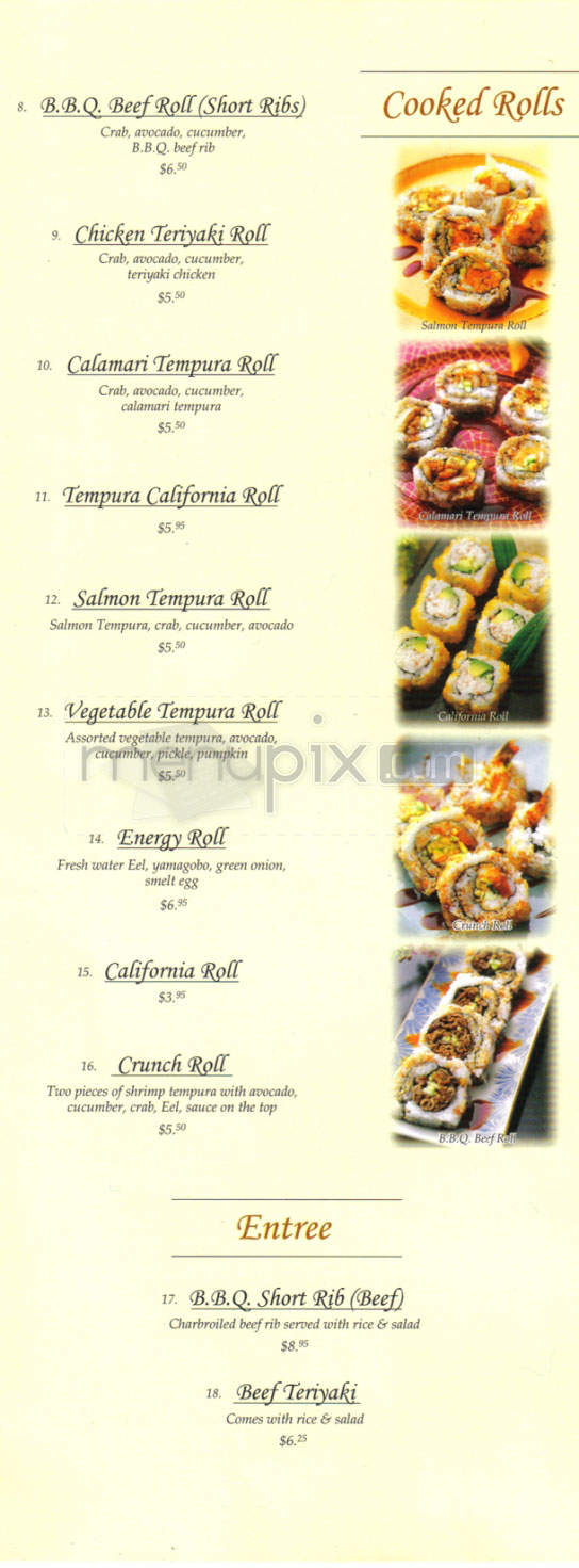 Roll & Grill - Sherman Oaks, CA menu_pic