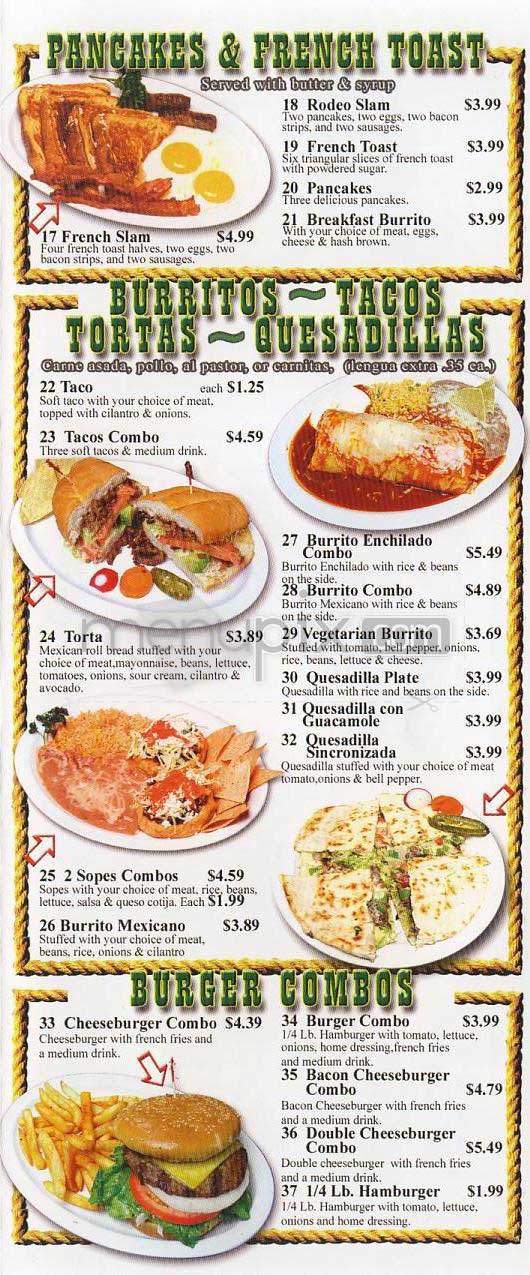 Rodeo Mexican Grill - Los Angeles, CA menu_pic