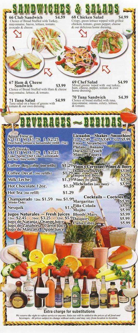Rodeo Mexican Grill - Los Angeles, CA menu_pic